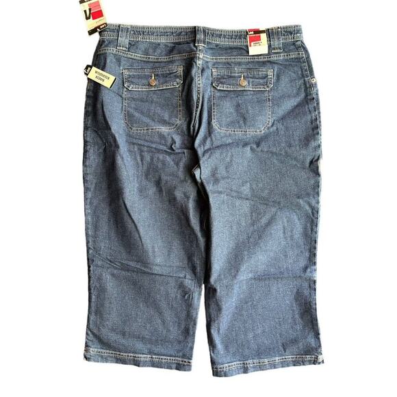 Lee Womens Just Below The Waist Capri Pants 20W Mid Comfort Waist Cropped Jeans - Picture 2 of 7